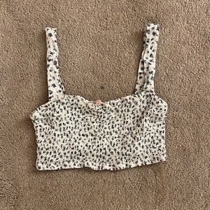 Cropped Floral Tank Top